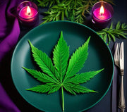 Chanvre comestible CBD Feuille assiette